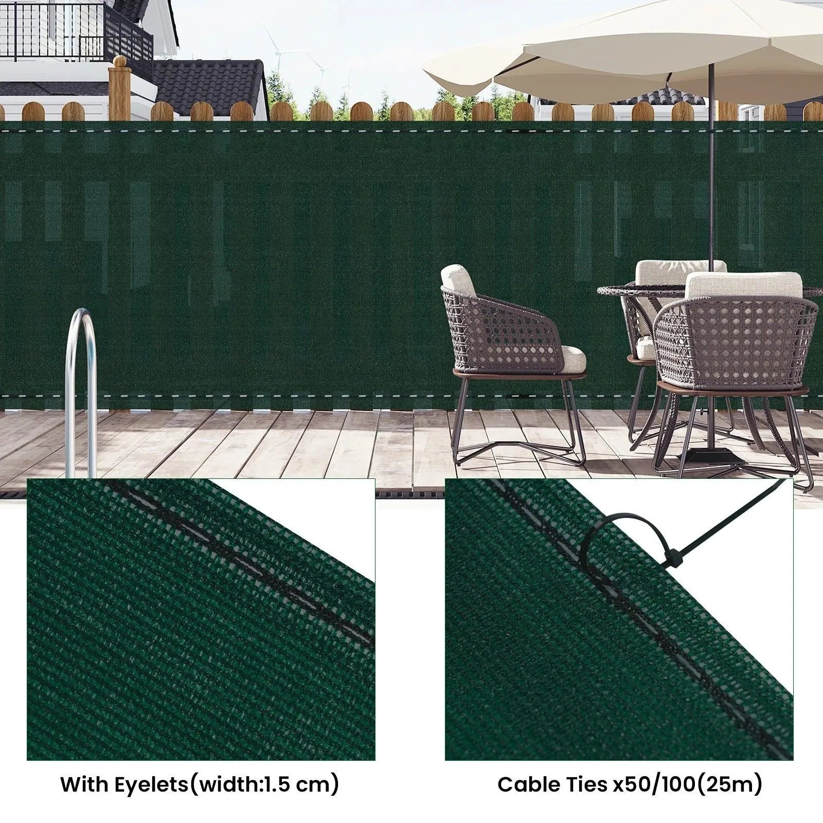 Feronza™ Groene Privacyscherm - Tennis Screen voor Zon- en Windbescherming - Feronza